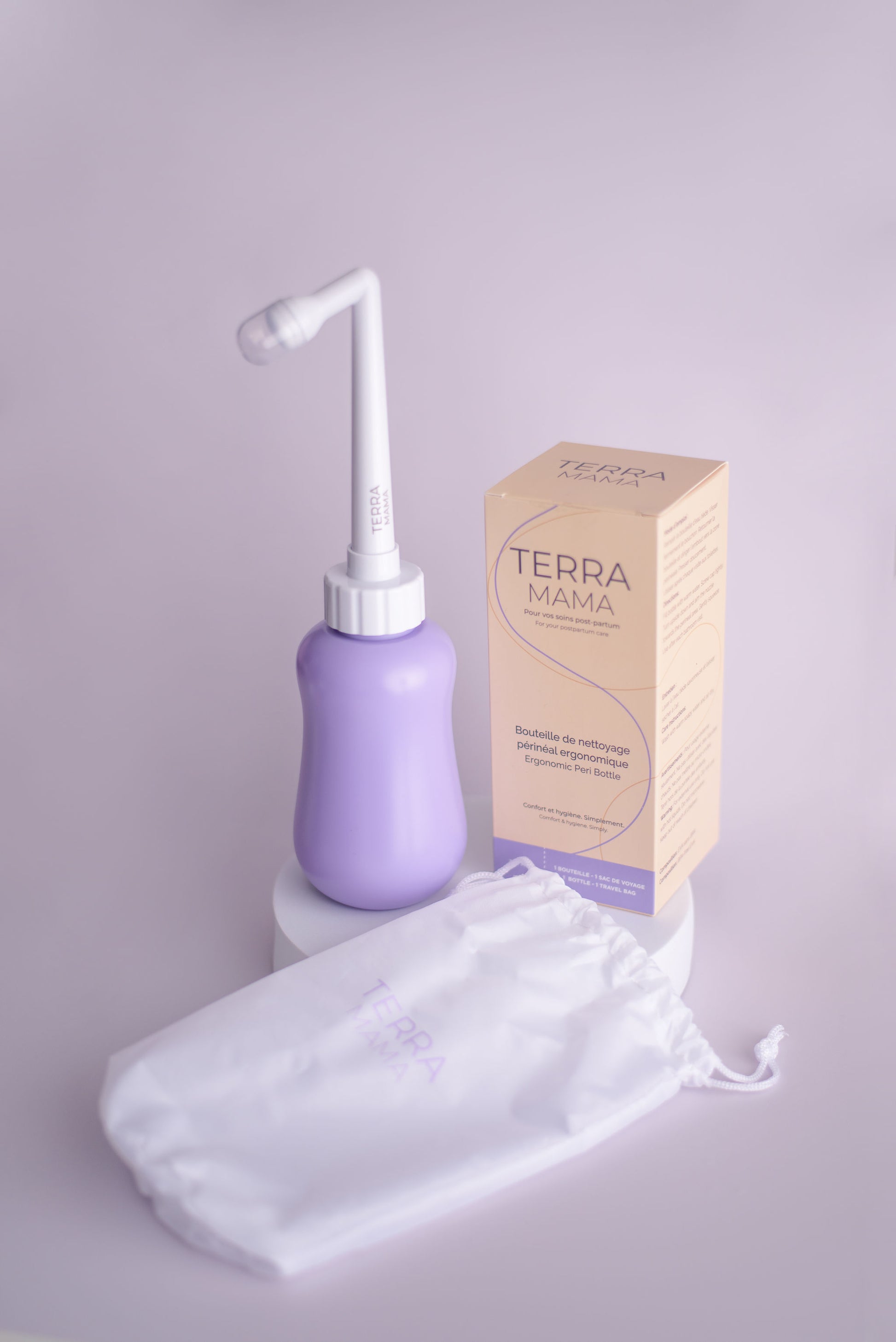 TerraMama perineal hot and cold compress for postpartum relief.
Compresse périnéale chaude et froide TerraMama pour soulager après l’accouchement