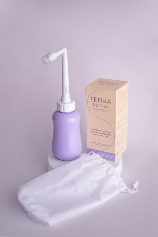 TerraMama perineal hot and cold compress for postpartum relief.
Compresse périnéale chaude et froide TerraMama pour soulager après l’accouchement